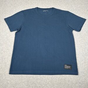 American Giant Everest T Shirt Mens S Blue Crew Neck Short Sleeve Made USA NEW